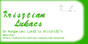 krisztian lukacs business card